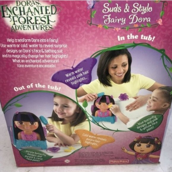 Dora The Explorer Suds & Styles🙇‍♀️ Fairy Dora🧚By Fisher-Price 🆕FAST📦🏃🏻💨⚡ - Picture 12 of 16